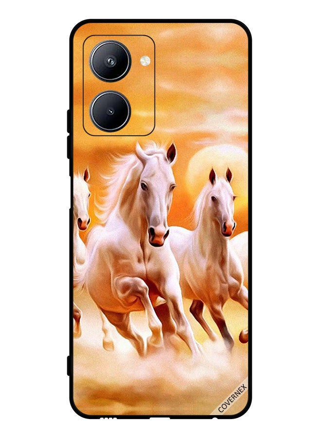 Covernex Protective Case Cover For Realme C33 Horses Running - Image 1