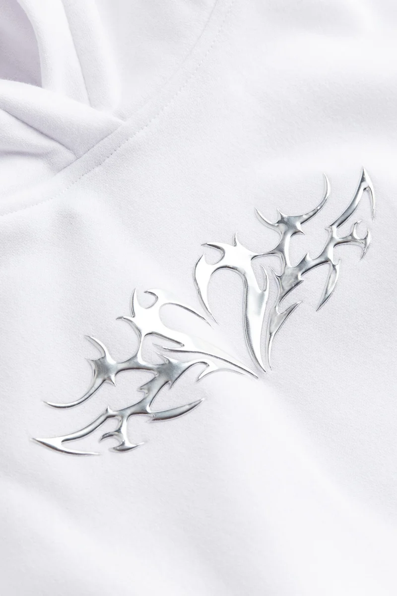 H&M Oversized motif-detail hoodie