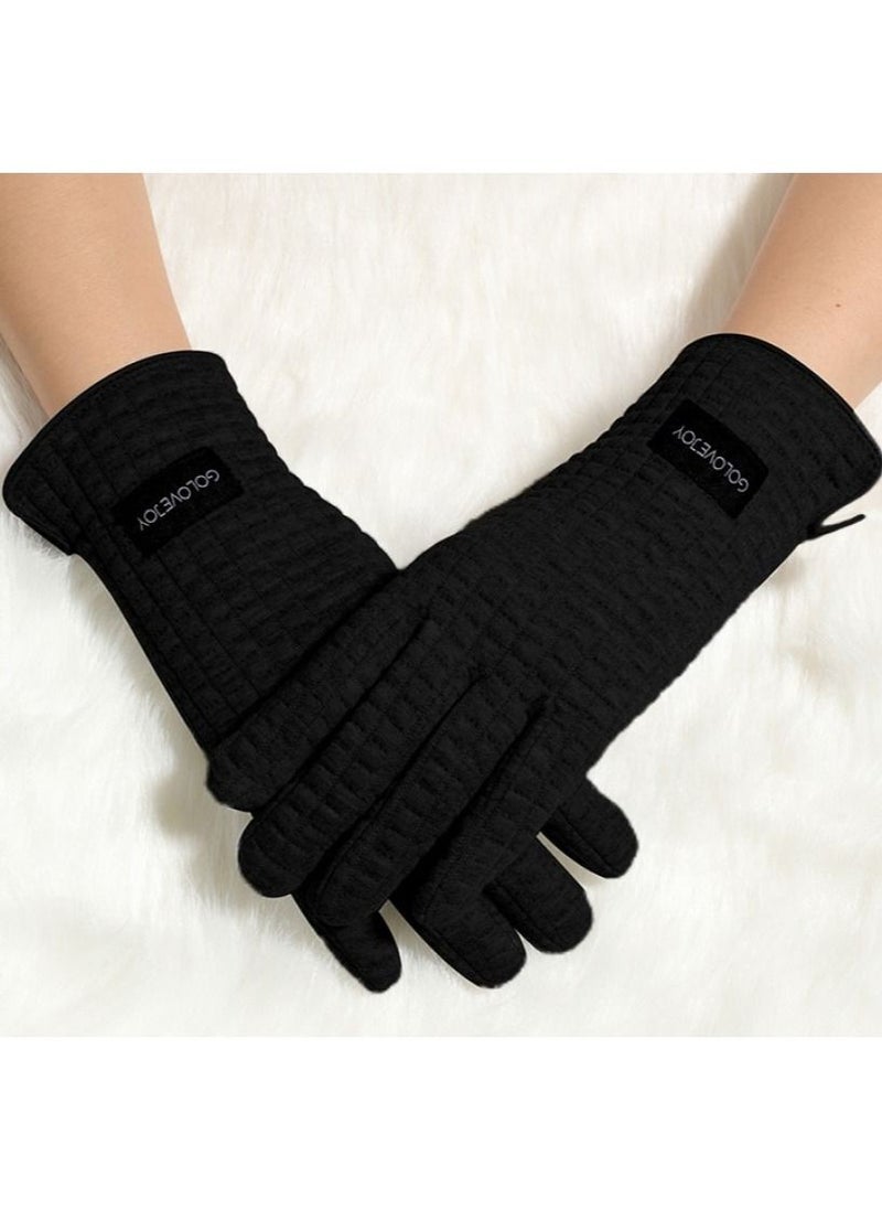 Golovejoy Women's Warm Plush Windproof And Cold Proof Lovely Gloves 