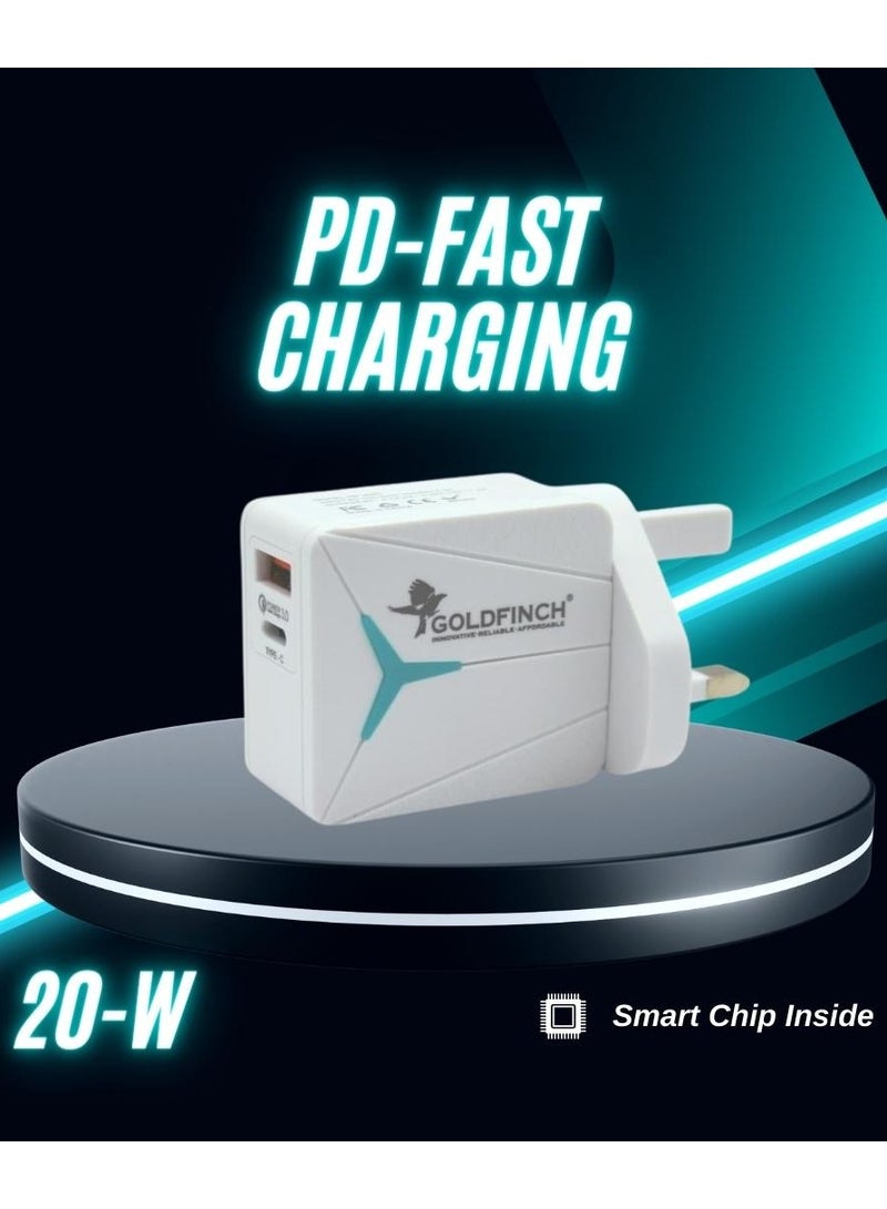 Goldfinch Fast Charger for iphone  and android devices 20watt fast charging - Image 2