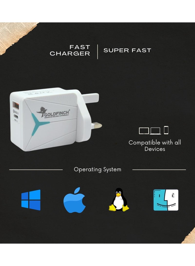 Goldfinch Fast Charger for iphone  and android devices 20watt fast charging - Image 3
