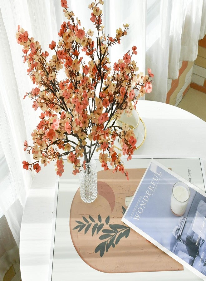 Mandy's 6pcs Beige Brown Artificial Flowers Silk Babys Breath Gypsophila 18.7" for Home Kitchen Decor New Year Spring - Image 5