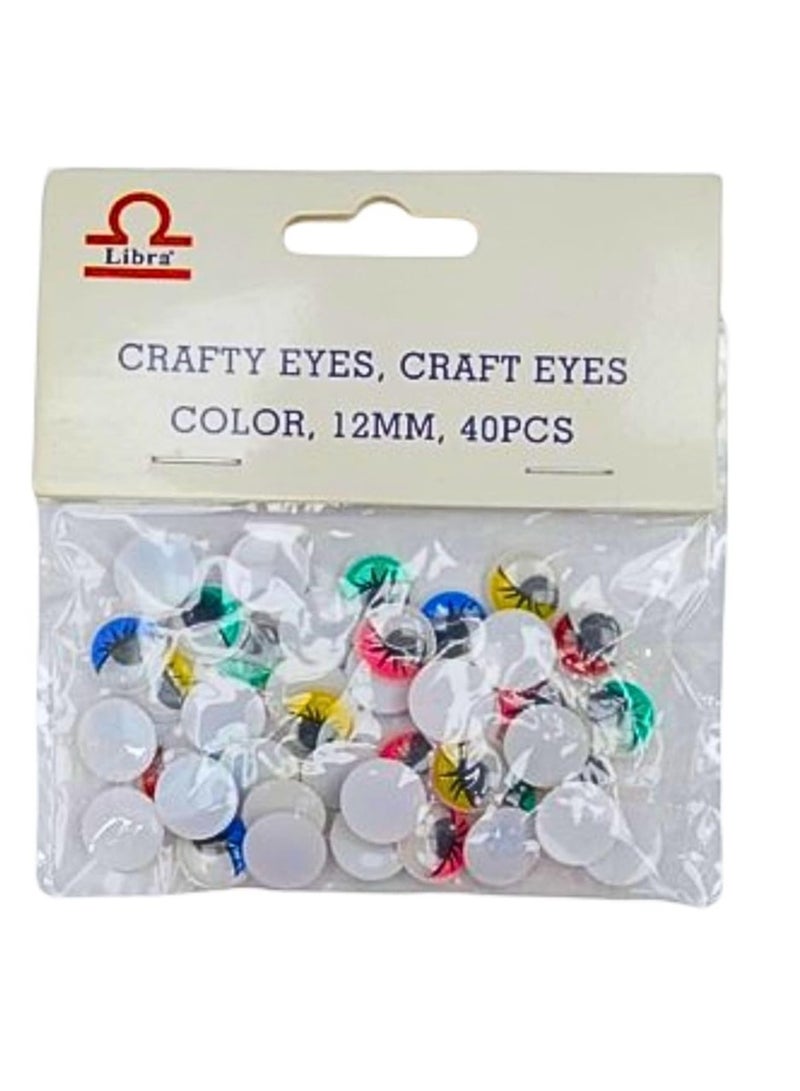 Libra CRAFTY EYES CRAFT EYES COLOR 12MM 40PCS - Image 1
