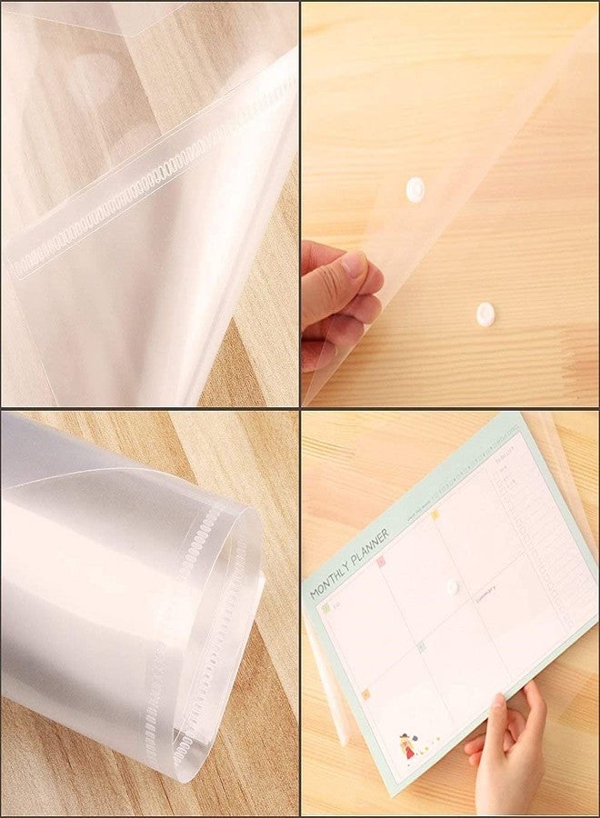 Filemate A5 or Voucher Size My Clear Bag(Pack of 6 pcs)(Size: 6.5 X 9.25 inch) / Chequebook Bag/Button Bag(White and Transparent) - Image 2