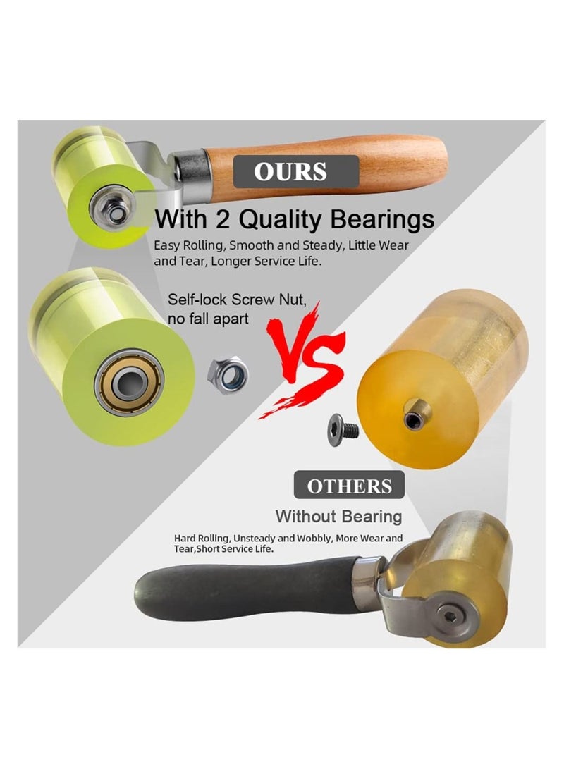 SYOSI Bearings Equipped Automotive Car Audio Sound Deadening Application Wheel Roller, Heat Abatement Mat Wallpaper Application PU Smoothing Tool Seam Roller - Image 2