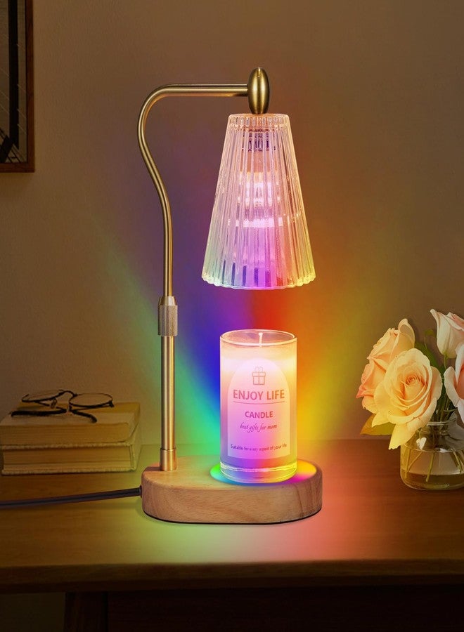 seenlast Candle Warmer Lamp with 8 Colors LED Changing,with Timer Dimmer Adjustable Height,Mothers Day Gifts,Vintage Home Decor - Image 1