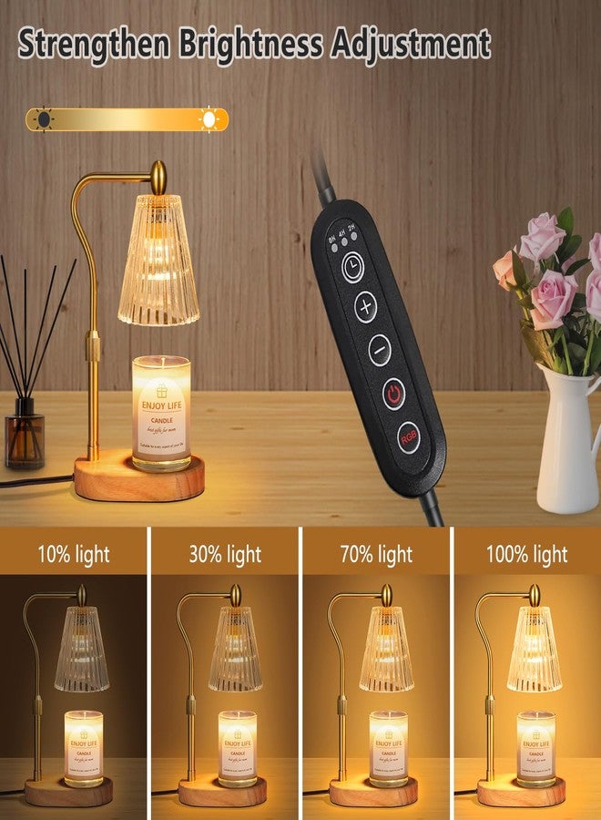seenlast Candle Warmer Lamp with 8 Colors LED Changing,with Timer Dimmer Adjustable Height,Mothers Day Gifts,Vintage Home Decor - Image 5