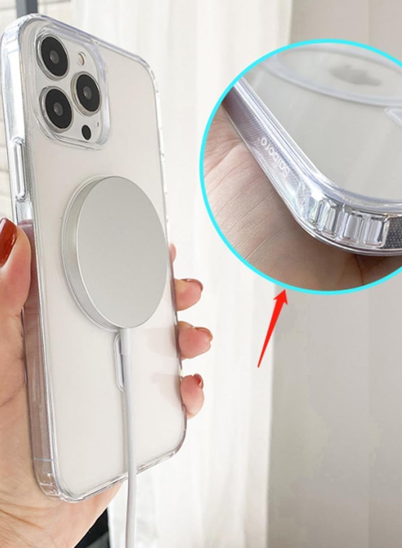 Theodor Magnetic Case for iPhone 15 Pro 6.1-inch Compatible with MagSafe Wireless Charging, Shockproof Phone Bumper Cover Cat Halloween with broom - Image 5