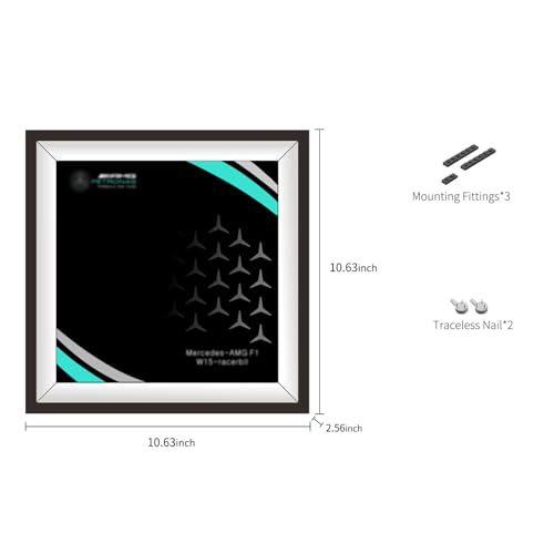 iLuane Display Wallboard for Speed Champions Mercedes-AMG W15 Race Car Toy - Building Set 77244, Adult Collectibles Wall Mount, Home or Office Décor (No Car Included) - Image 4