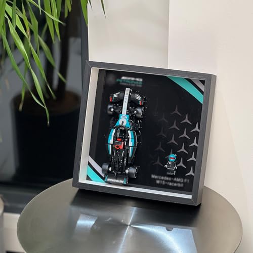 iLuane Display Wallboard for Speed Champions Mercedes-AMG W15 Race Car Toy - Building Set 77244, Adult Collectibles Wall Mount, Home or Office Décor (No Car Included) - Image 2
