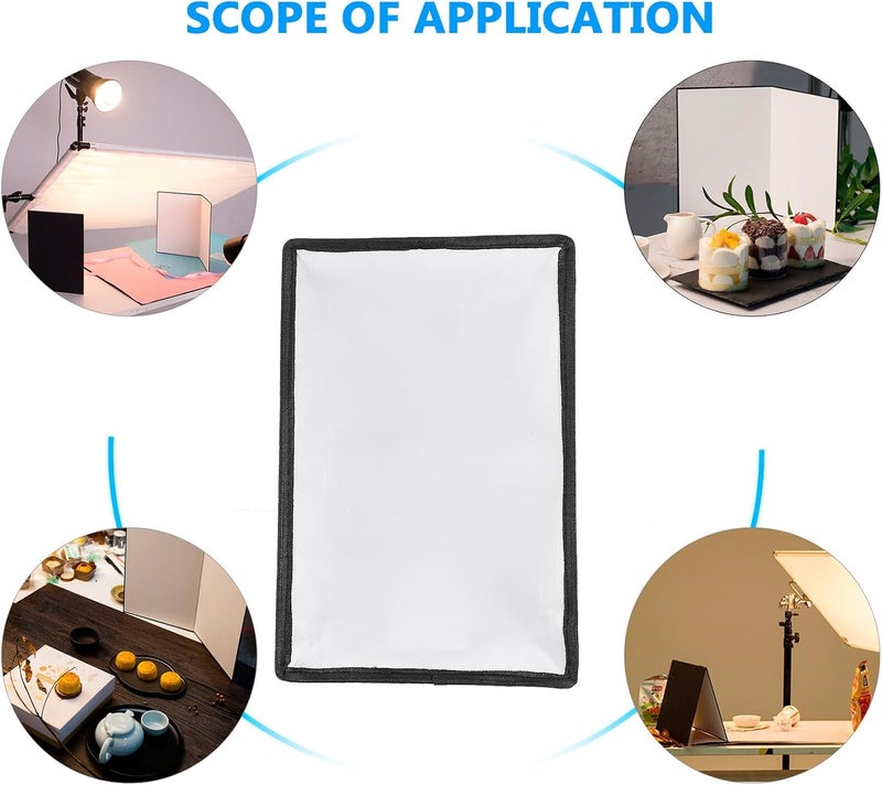 صندوق إضاءة محمول خفيف الوزن للكاميرا مع موزع ضوئي مدمج لتصوير الفيديو والصور، بسطح عاكس موحد للتصوير الداخلي والخارجي. - Image 2