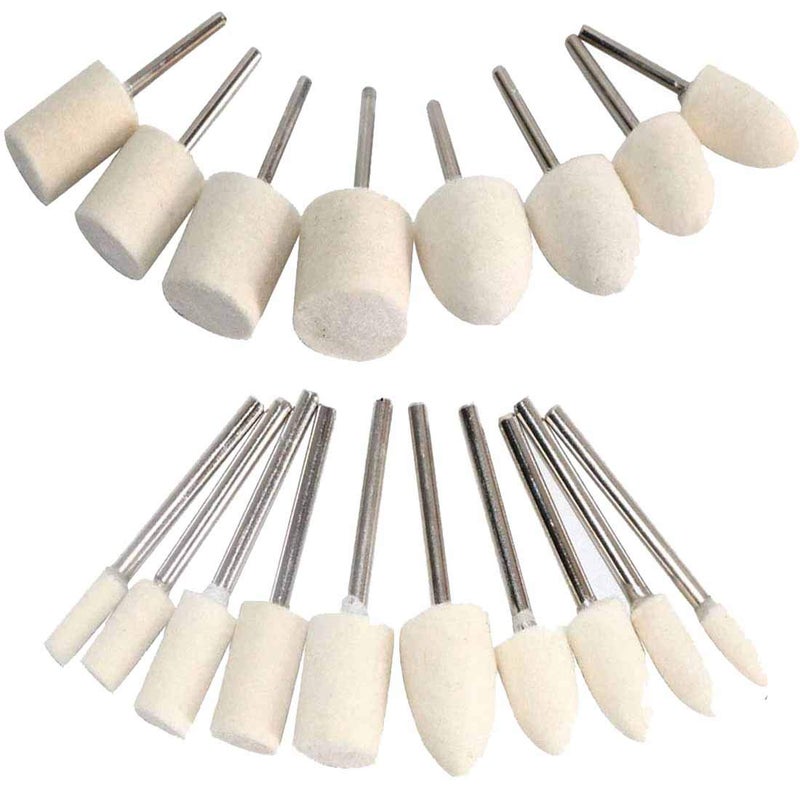 Diy Crafts Buffing Wheel 320mm Grinding Head for Dremel Drill 3235mm Shank 6mm 5 Piece Cylinder Type Shank Diameterabout 3mm Off White - Image 1