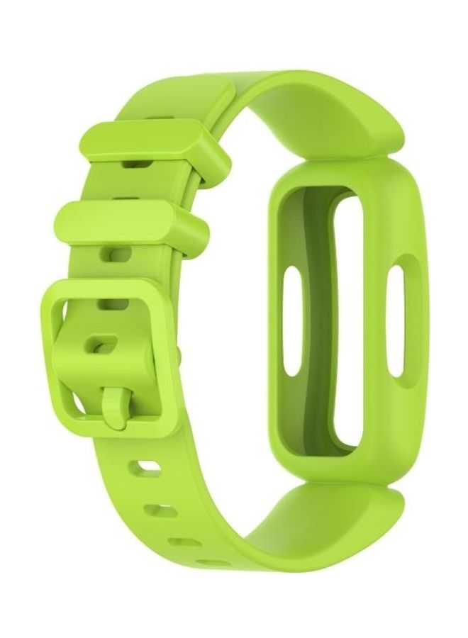 NIBEMINENT Silicone Wrist Strap Replace Watchband For Fitbit Inspire 2 Lime Green - Image 1