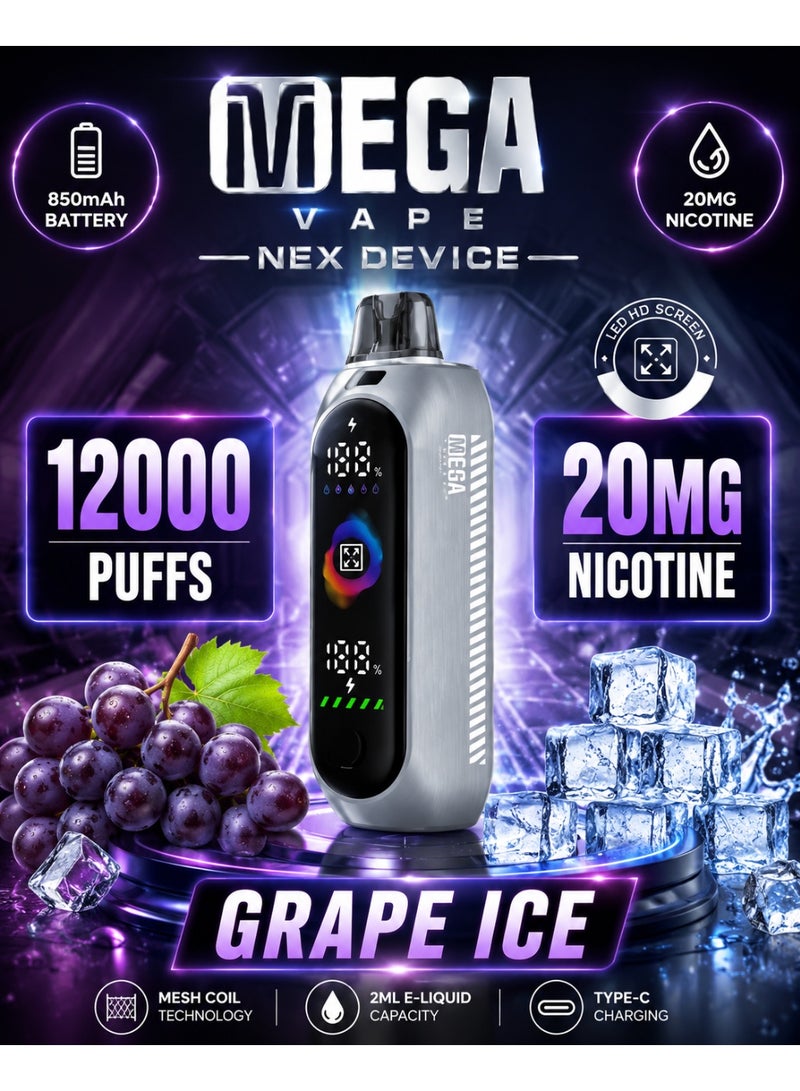 أوميجا جريب آيس NEX 12000 نفخة 20 ملغ فيب ديسبوزابل