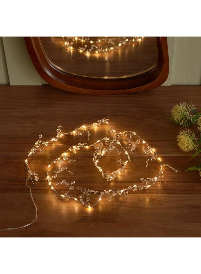 هوم بوكس سلسلة مصابيح أورلا 45 ليد مع حبات - 140 سم - Image 1