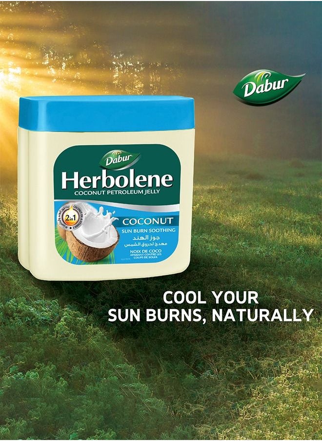 Dabur Herbolene Coconut Petroleum Jelly | Enriched with Coconut and Vitamin E | For Smooth and Moisturize Skin - 225 ml