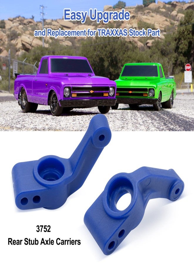OGUNKE OGRC Plastic Front Caster Block & Steering Blocks and Rear Stub Axle Carriers for 1/10 Traxxas 2WD Slash, Stampede, Rustler, Replace 3632 3736 3752 (Blue) - Image 5