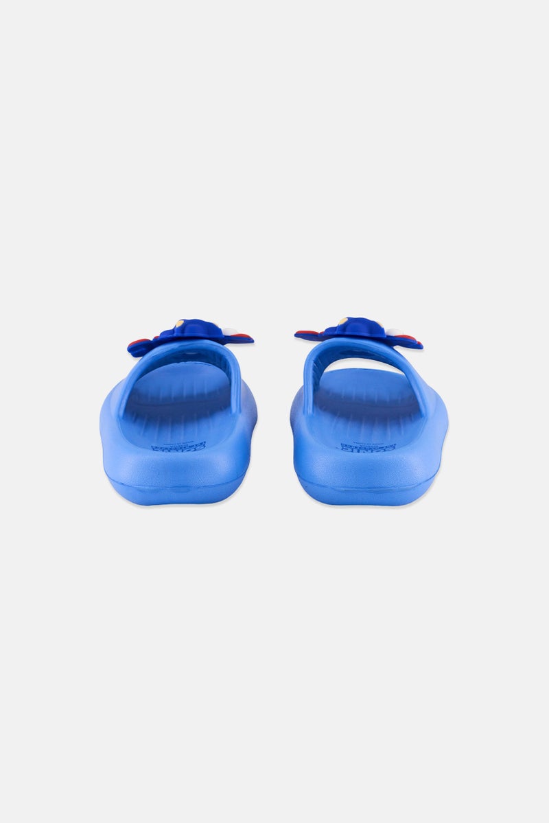 SONIC Toddlers Boy Sonic The Hedgehog Slip on Slides, Blue  - Image 2