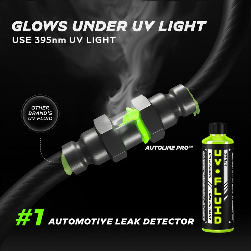 AutoLine Pro Smoke Fluid Brightest UV Glow Leak Tracing Solution for Automotive Smoke Machines (EVAP, Vacuum, and More) [Not for Ventus] - Image 2