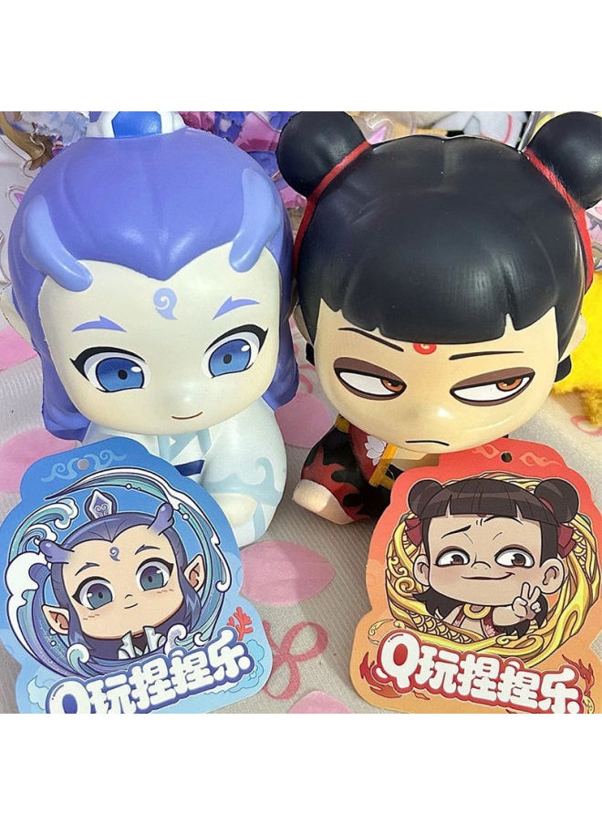 Generic - The Devil Boy Naohai 2 Ao Bing Kneading Music Q Edition Ornaments Which Seal Gods Gift Decompression Toy Animation Surrounding-Color:The Sea Of The Magic Boy | Ying Bing - Image 1