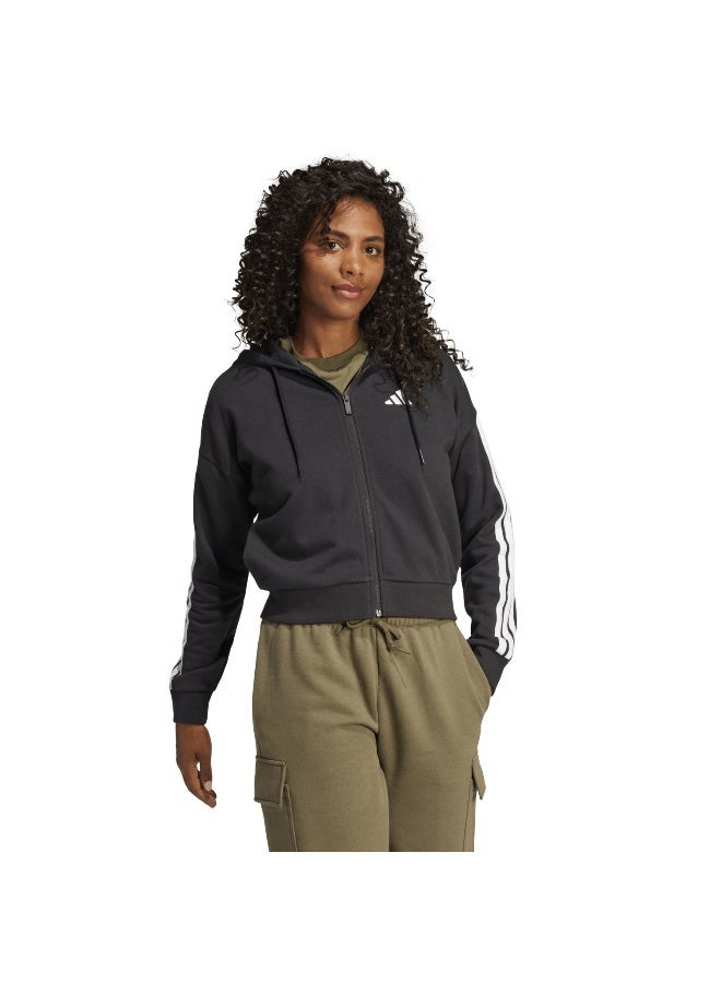 Adidas Essentials 3-Stripes French Terry Full Zip Hoodie - Image 4