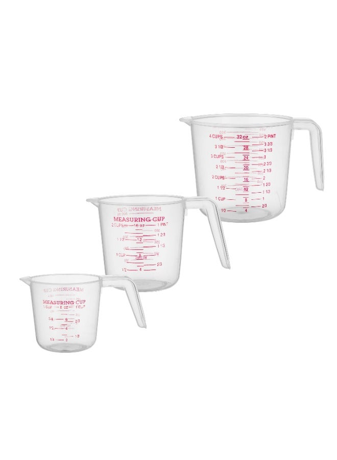 بوركام طقم 3 أكواب قياس بلاستيكية – دقة في التحضير وسهولة في الاستخدام - Image 2