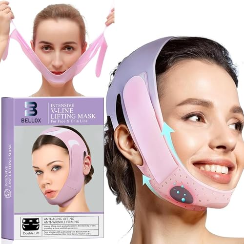 VIVUE Silicone V Face Mask Face Lift Up Belt Facial Slimming Bandage Mask Cheek,Chin,Belt Face Slim Lift Band Mask Double Chin Reducer For Women And Men Tightening Skin, 1 Count - Image 1