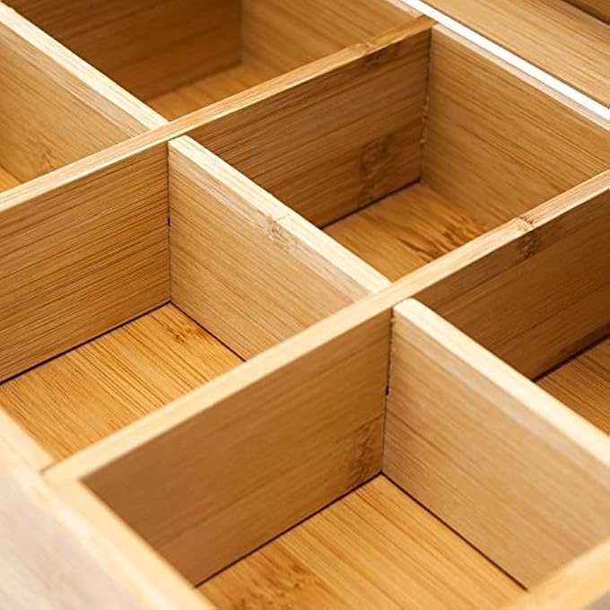 Excellent Houseware Tea Box Storage Tea Bag Tea Box Bamboo - Image 4
