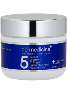 5 in 1 Retinol, Vitamin C, Collagen, Hyaluronic Acid and Niacinamide | Potent Face Cream which May Help Improve Appearance of Fine Lines and Wrinkles and Reduce Appearance of Dark Spots | 2 oz / 60ml
