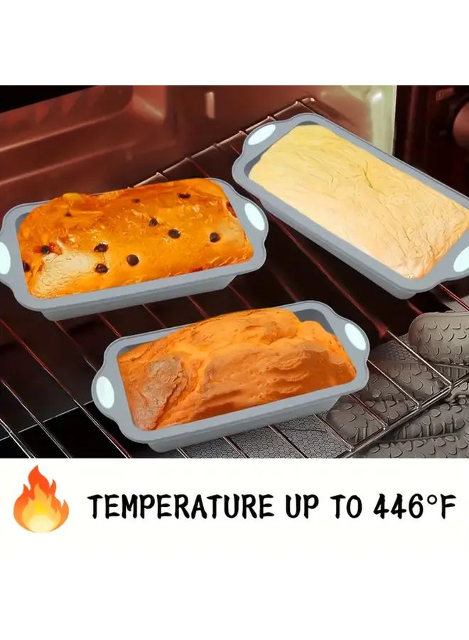2 Pieces Non Stick Silicone Bread Pan 11.7 X 5.5 Inch Food Grade Baking Mold For Banana Bread Pound Cake Brownie Toast Oven Kitchen Accessories - Image 4