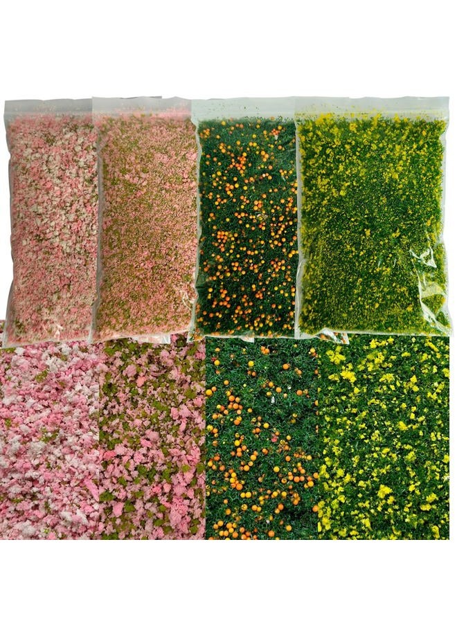 Cayway 4 Color Colorful Tree Powder Model Tree Tufted for DIY Miniature Lowland Model Shrub Bushy Tuft Architecture Building Model Railway Fairy Garden Diorama Scenery - Image 1