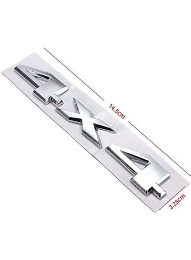 3D Chrome 4x4 Logo Emblem Badge Sticker Compatible with Jeep - Image 1