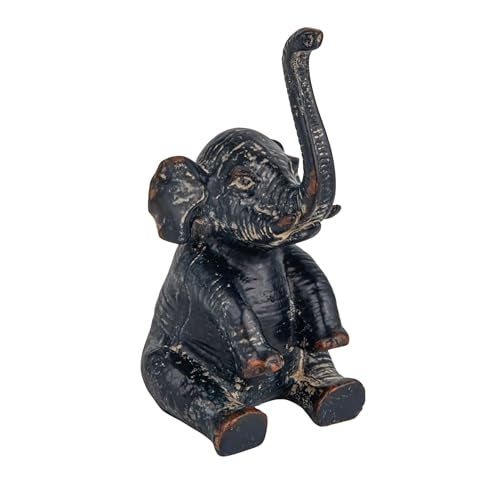 Creative Co-Op Pewter Elephant Ring Holder - Image 1