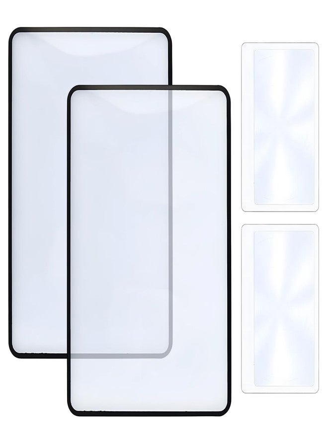 Creztail 4PCS Page Magnifying Sheet, 3X Lightweight Optical Plastic Large Fresnel Lens & Handy Card Size Book Magnifier, Full Page Magnifier for Reading Books, Maps, Bible, Newspaper, etc - Image 1