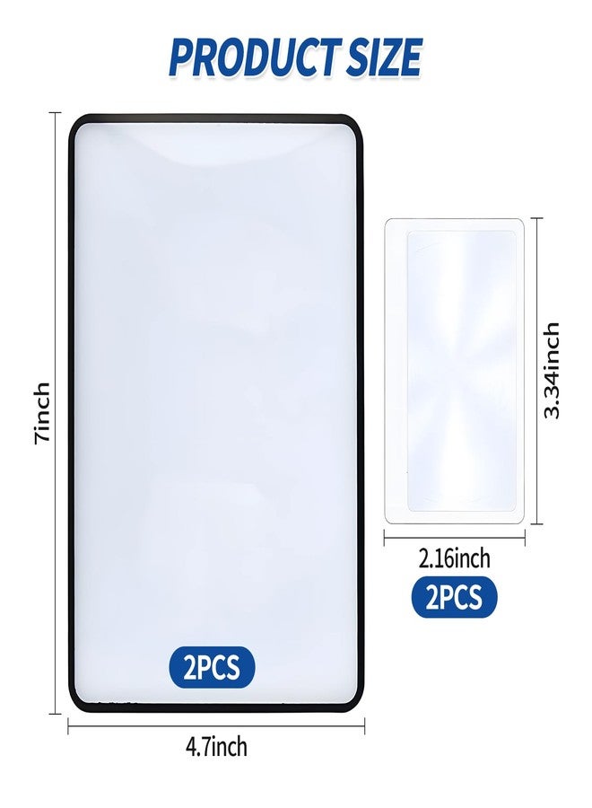 Creztail 4PCS Page Magnifying Sheet, 3X Lightweight Optical Plastic Large Fresnel Lens & Handy Card Size Book Magnifier, Full Page Magnifier for Reading Books, Maps, Bible, Newspaper, etc - Image 2