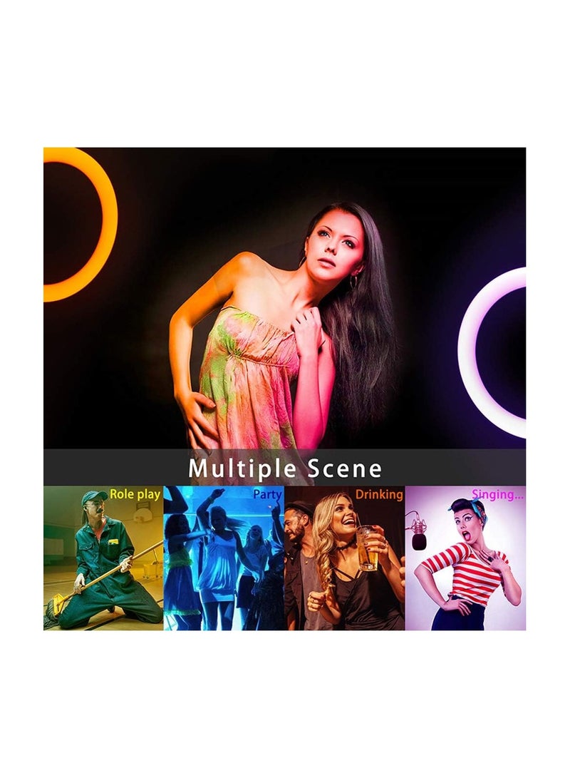 حلقة إضاءة RGB LED مع مشبك موبايل – إضاءة سيلفي USB للتصوير والمكياج والفيديو - Image 2