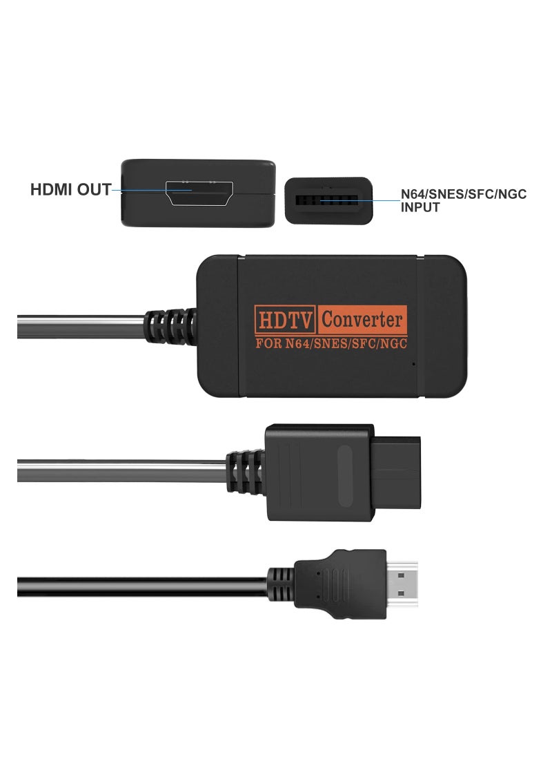 SYOSI - HDMI Adapter Compatible with Nintendo 64/Game Cube/SNES, HDMI Cable and Adapter HDMI Converter Gamecube HDMI Adapter with HDMI Cable Retro Gaming HDMI Adapter for Gaming Consoles with HDMI Cable - Image 1