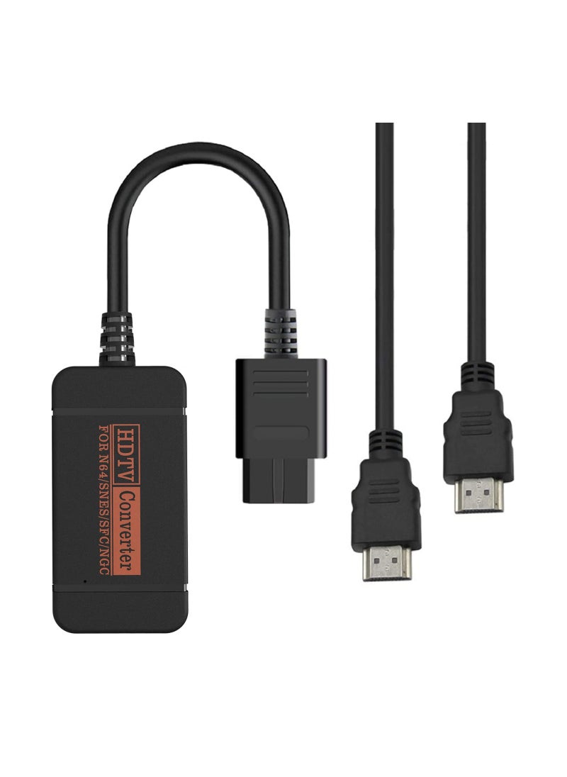 SYOSI - HDMI Adapter Compatible with Nintendo 64/Game Cube/SNES, HDMI Cable and Adapter HDMI Converter Gamecube HDMI Adapter with HDMI Cable Retro Gaming HDMI Adapter for Gaming Consoles with HDMI Cable - Image 1