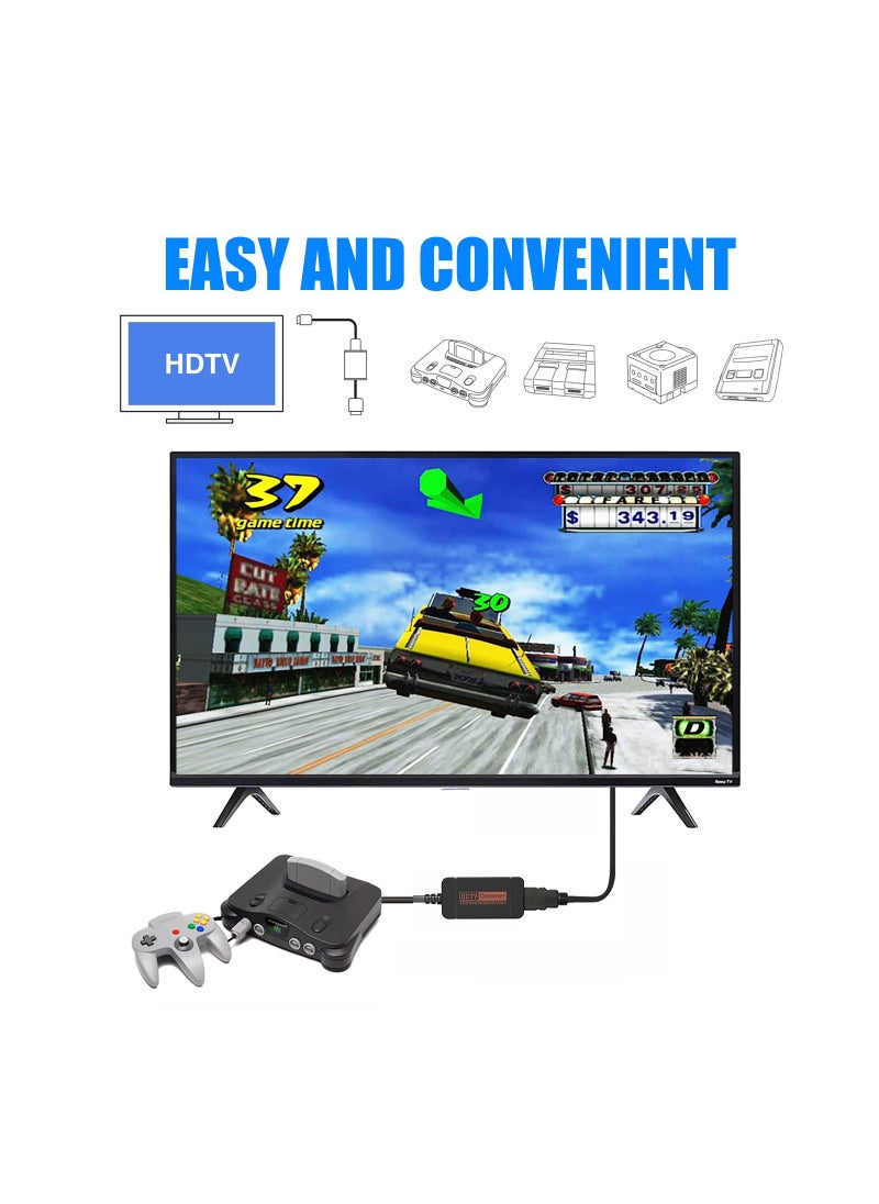 SYOSI - HDMI Adapter Compatible with Nintendo 64/Game Cube/SNES, HDMI Cable and Adapter HDMI Converter Gamecube HDMI Adapter with HDMI Cable Retro Gaming HDMI Adapter for Gaming Consoles with HDMI Cable - Image 1