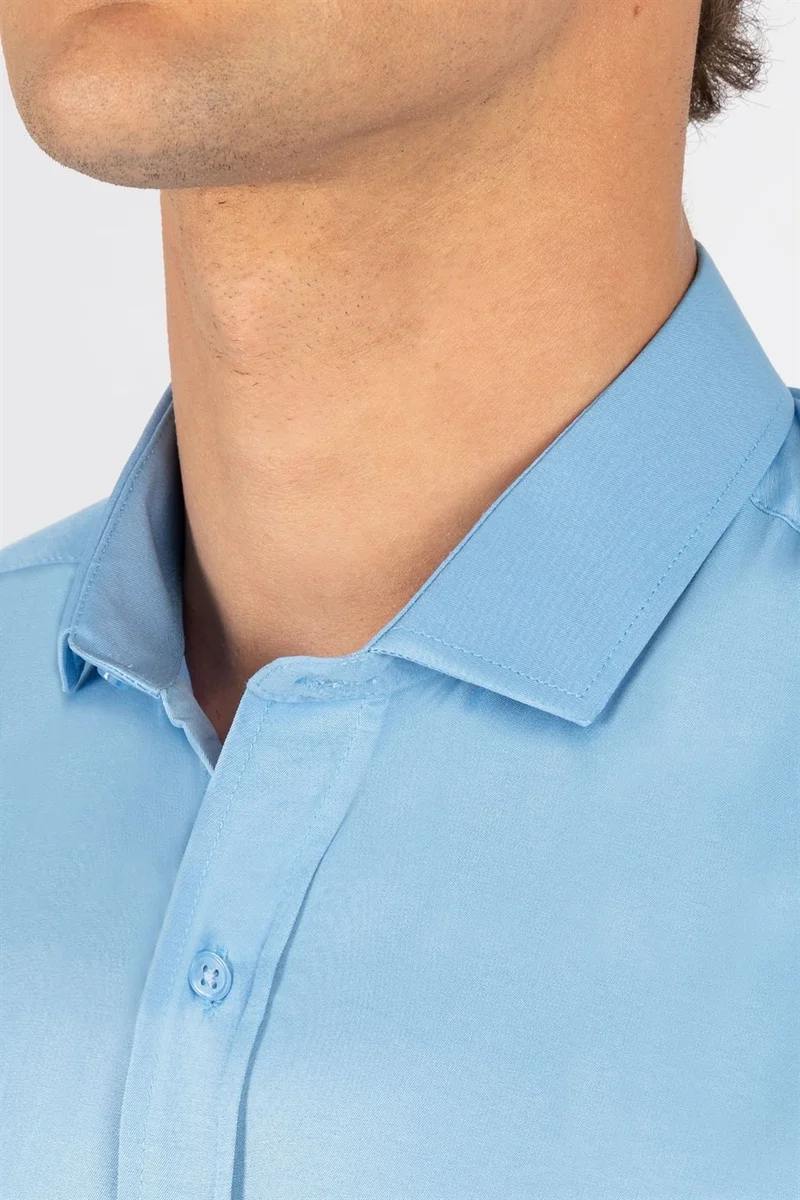 تودورس Modern Slim Fit Slim Fit Plain Men's Shirt