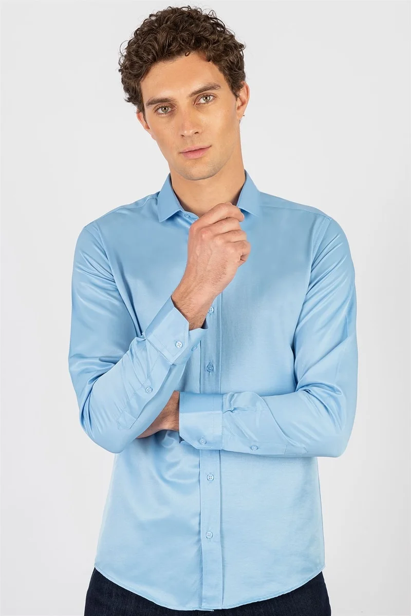 تودورس Modern Slim Fit Slim Fit Plain Men's Shirt