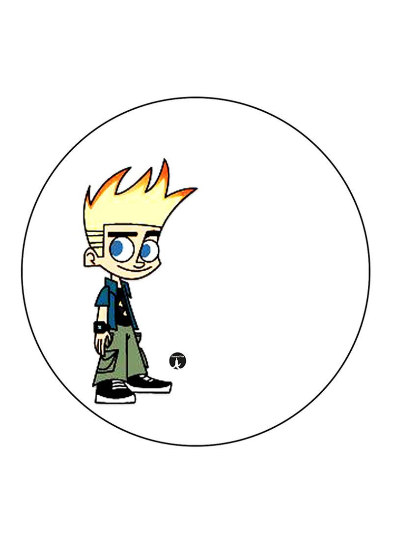 RKN Johnny Test Printed Mouse Pad  Round  Multicolour