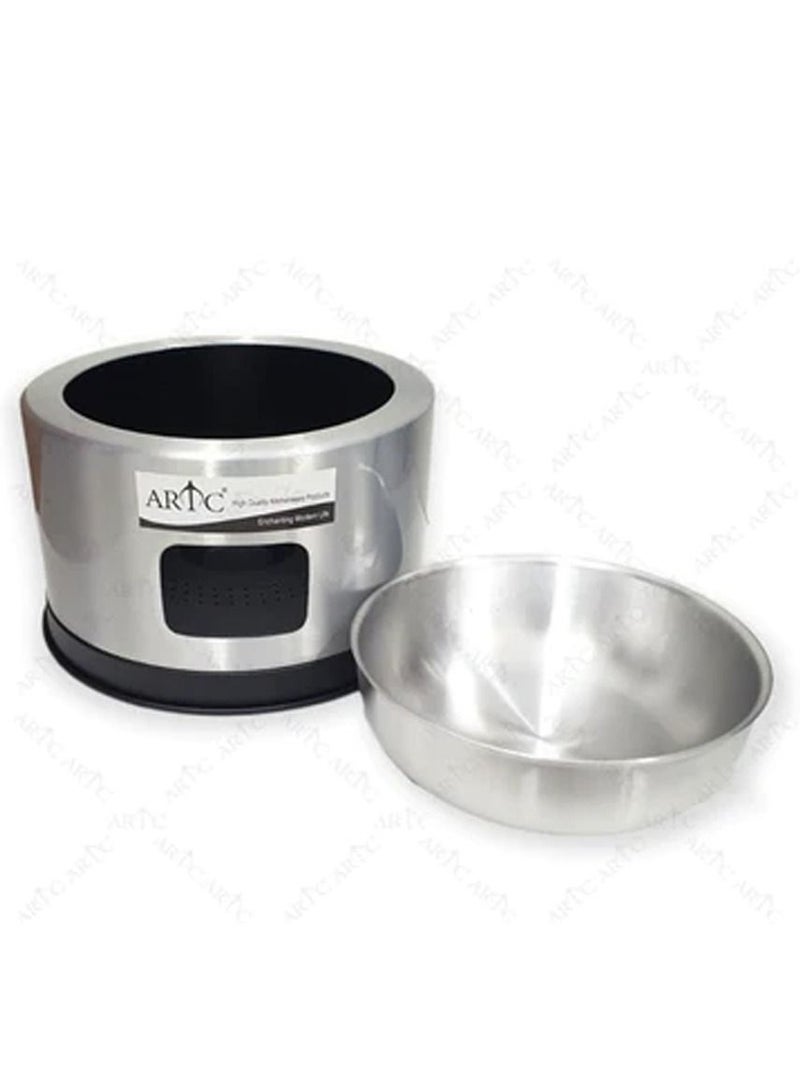 ARTC طبق بوفيه فضي من ARTC مع غطاء زجاجي - Image 3