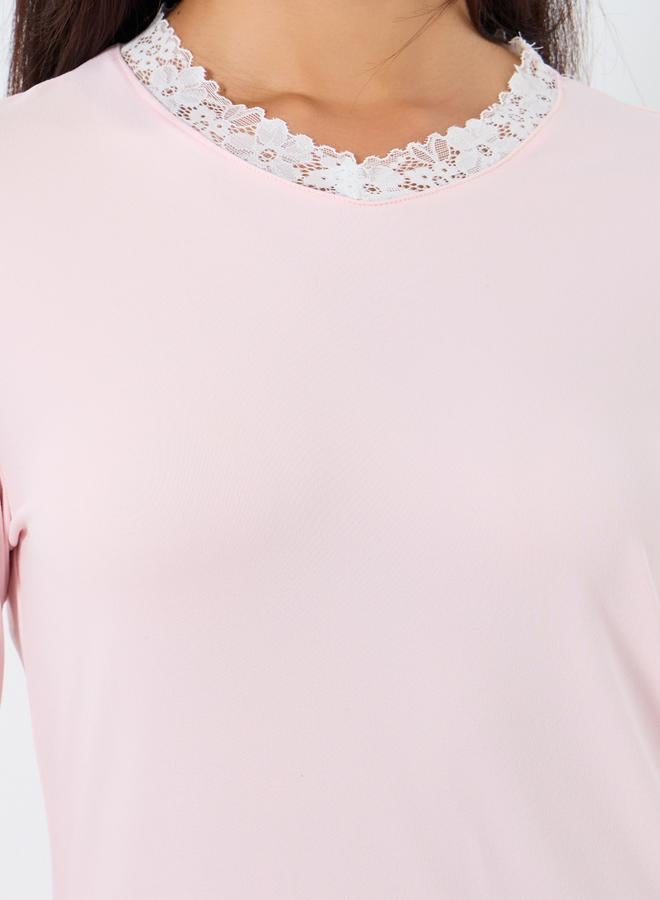 تايك تو قميص نوم بتفاصيل شق جانبي - Image 3