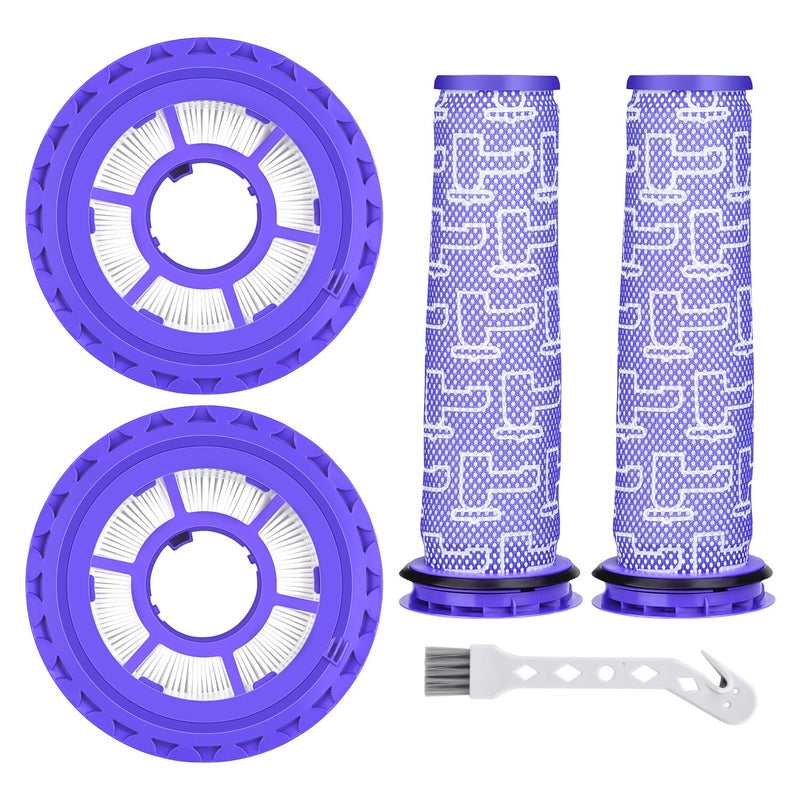 Leadaybetter Filter Replacement for Dyson Animal Ball DC41 DC65 DC66 UP13 UP20 Multi Floor Upright Cordless Vacuum 2 Hepa Post  2 Pre Filters Compare to Part  9207690192064001