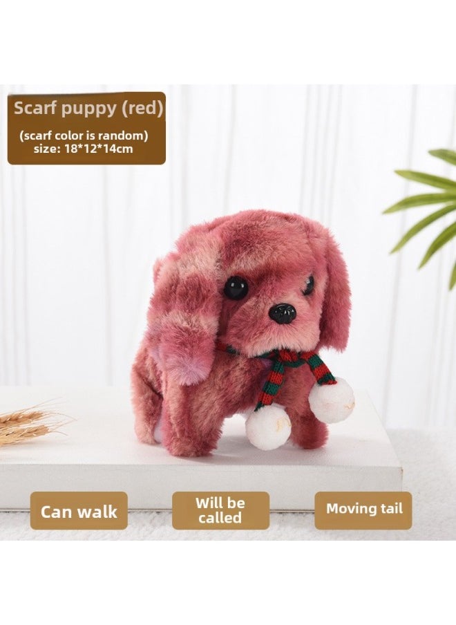 Toy Dog Plush Toy Walking Dog Dog Stall Electronic Puppy-Color:Scarf Dog  - Image 1