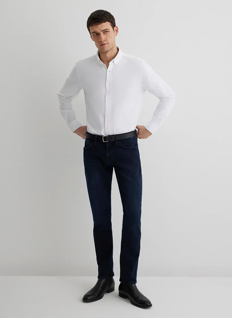 مافي بنطال جينز "ماركوس" بلون كحلي أزرق بريميوم