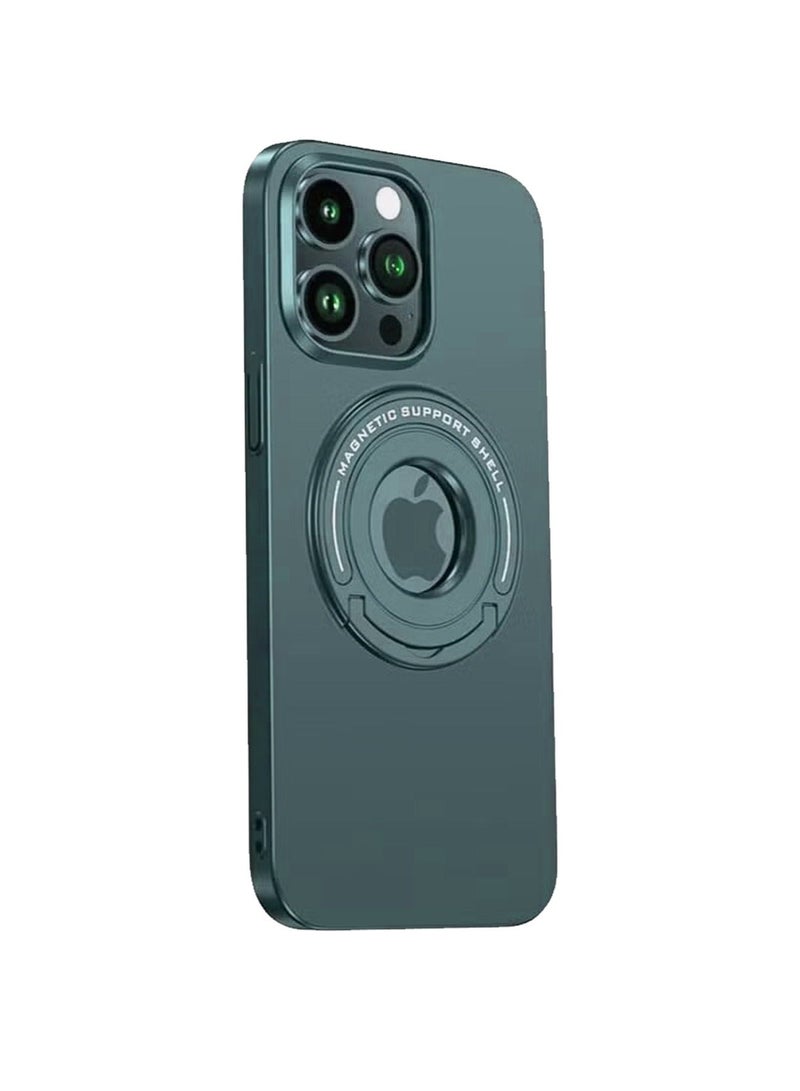 iPhone 15 Pro MagSafe Case Cover Protector Protection With Magnetic Wireless Charging Back Invisible Ring Stand Mobile Phone Holder Kickstand Cell Anti-scratch Anti-drop Shockproof Cover Accessory  - Image 1