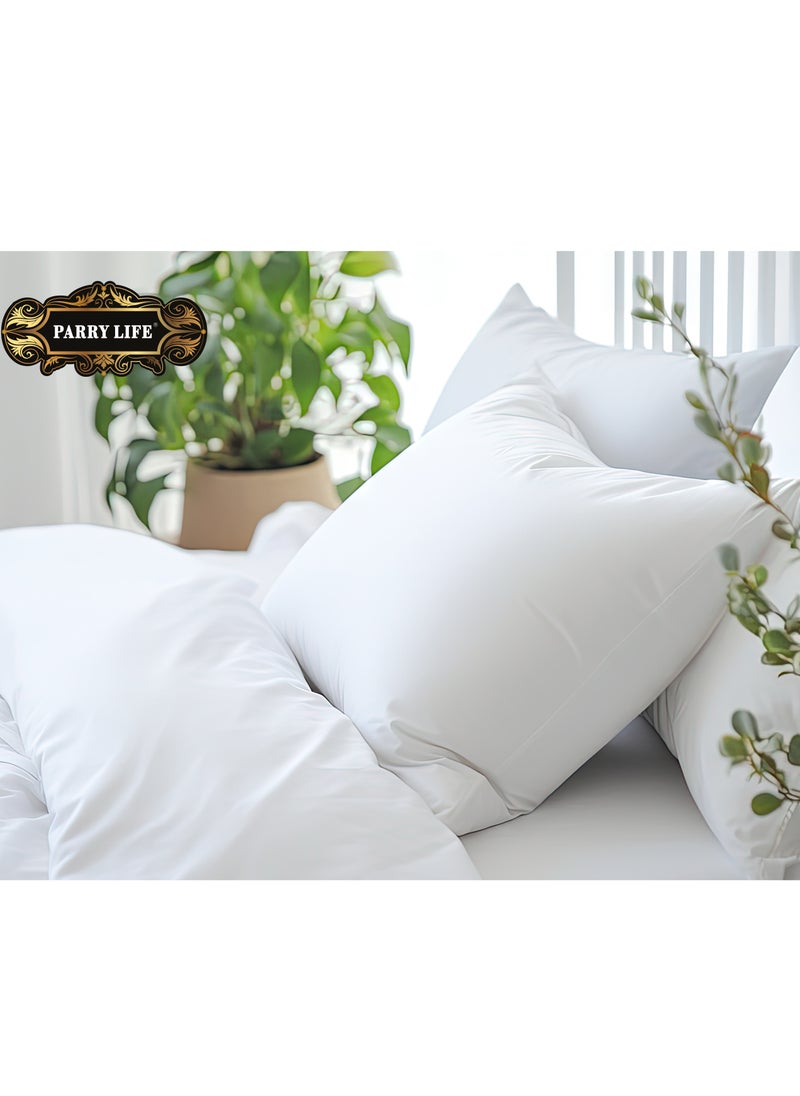 PARRY LIFE Premium Pillow For Back, Neck, And Shoulder Support Soft Fluffy Stripe Hotel Pillows Microfiber White 75x50cm  - Image 3
