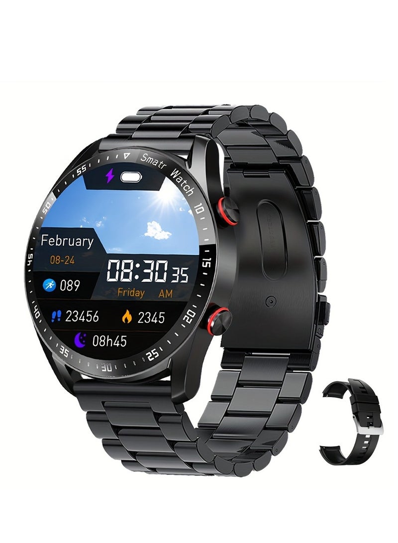 Men's IP67 Smartwatch with Wireless Calls, & Step Monitoring, Calorie Counter, Sleep Tracker, Multiple Sport Modes, Wireless 4.0, Silicone Strap for iPhone/Android, Wireless Communication | Sporty Smartwatch | Robust Watch Design - Image 5